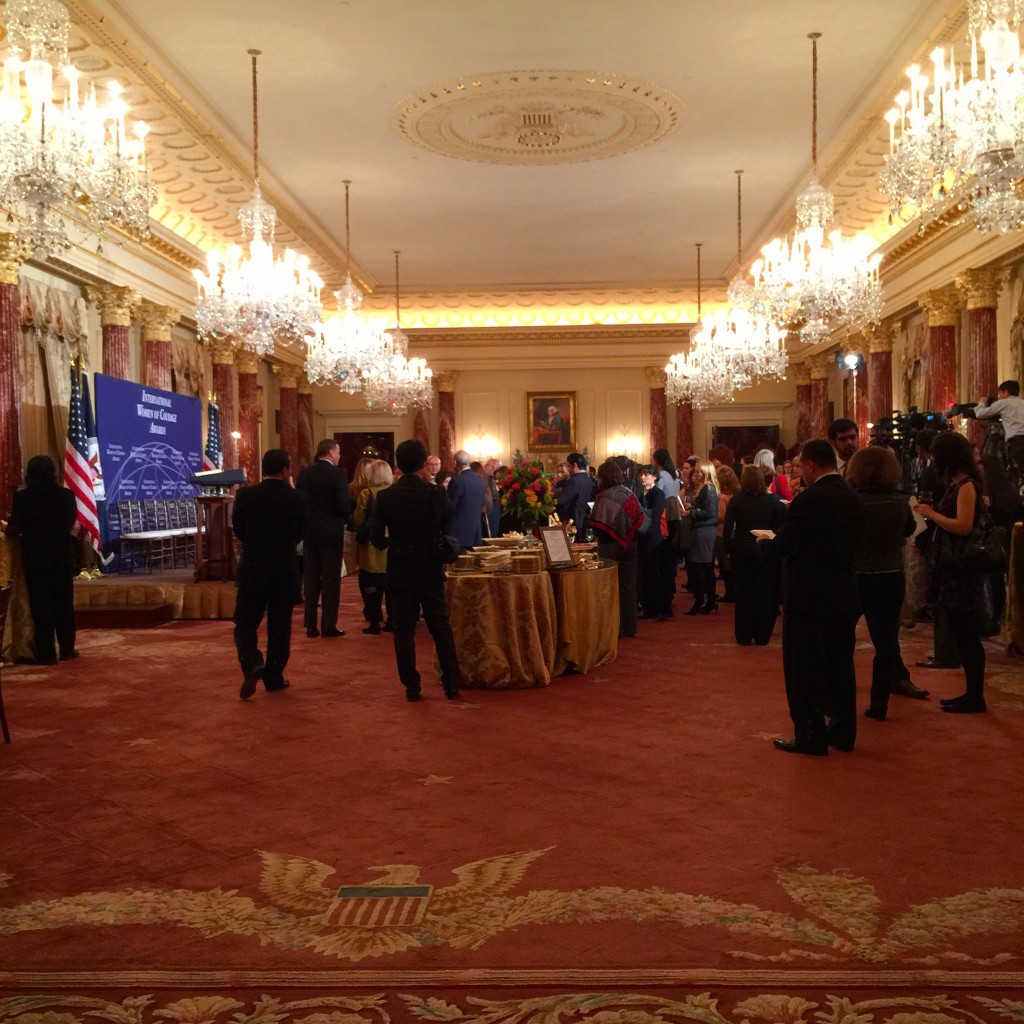 The #IWOC Award Ceremony in the Benjamin Franklin Room at the State Department